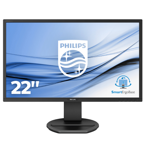 Philips B Line 221B8LHEB - Monitor a LED - 22" (21.5" visualizzabile) - 1920 x 1080 Full HD (1080p) @ 60 Hz - TN - 250 cd/m² - 1000:1 - 1 ms - HDMI, VGA - altoparlanti - nero testurizzato